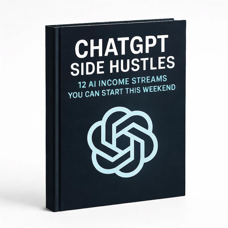 ChatGPT Side Hustles eBook: 12 AI Income Streams (Digital PDF Guide) image 1