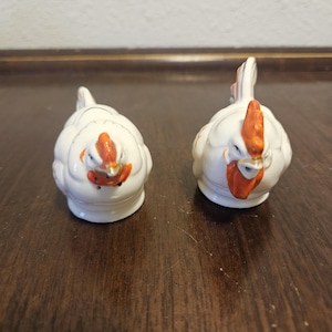 Vintage Rooster and Hen Salt and Pepper Shakers