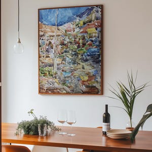 Market Philippines Palengke Painting,Common Scene Road Philippines Art,Filipino Wall Decor,Watercolor Illustration Filipino Artist Painting