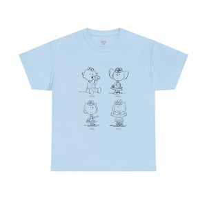 Peanuts - Sally Through the Years T-Shirt - Adult Unisex Tee - Minimalist Comic Strip Design