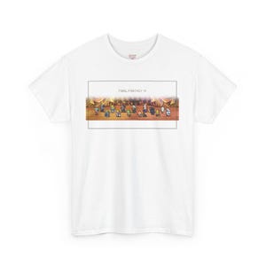 Final Fantasy VI Pixel Remaster T-Shirt - Adut Unisex Tee - Full Character Cast Graphic - Retro RPG Opera Scene - Otaku Streetwear