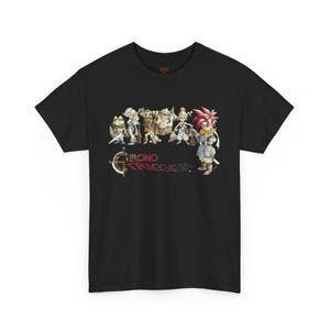 Chrono Trigger - Heroes Across Time T-Shirt - Adult Unisex Tee - Retro JRPG Graphic - Classic Pixel Art - Otaku Streetwear