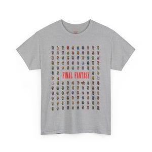 Final Fantasy - Pixel Legacy T-Shirt - Adult Unisex Tee - Classic RPG Sprite Art - Retro Video Game Graphic - 8-Bit Style - Otaku Streetwear