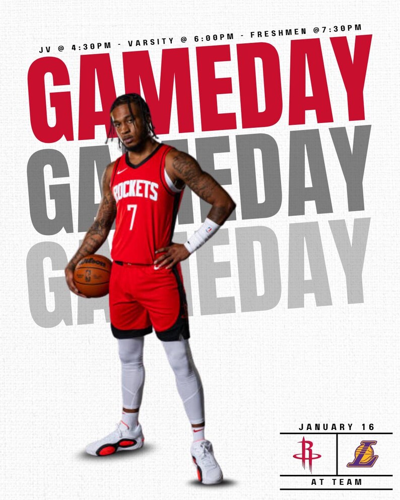 Game Day Canva Templates Sports Social Media Graphic Customizable, 2 ...