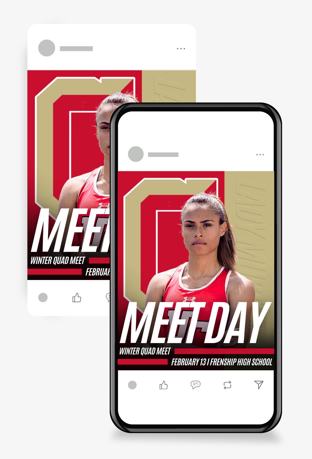 Meet Day Track & Field Canva Template | Editable Sports Graphic for ...