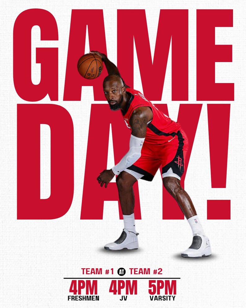 Game Day Canva Templates Sports Social Media Graphic Customizable, 2