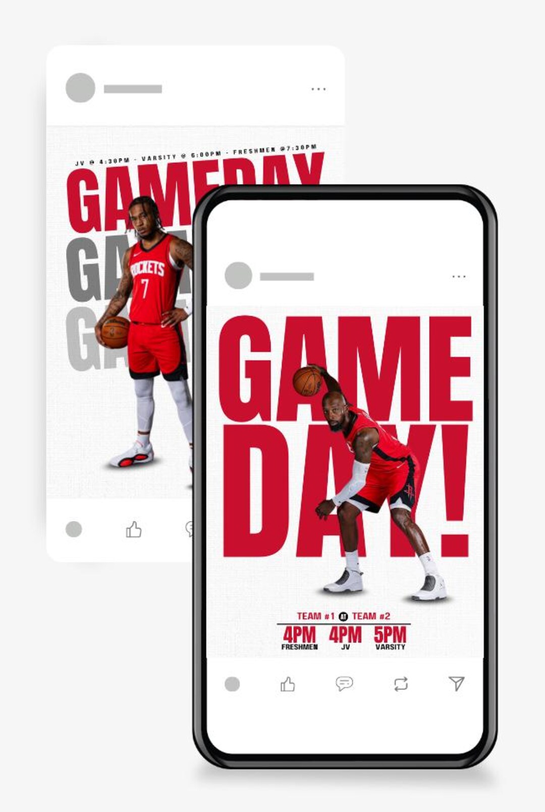Game Day Canva Templates Sports Social Media Graphic Customizable, 2