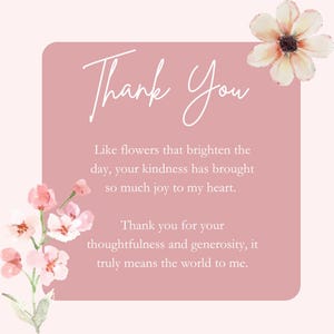 Fleurs de carte de remerciement