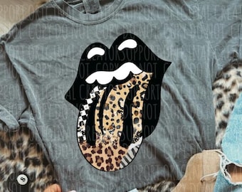 Zebra Checker Gepard Zunge PNG (Digital Download)