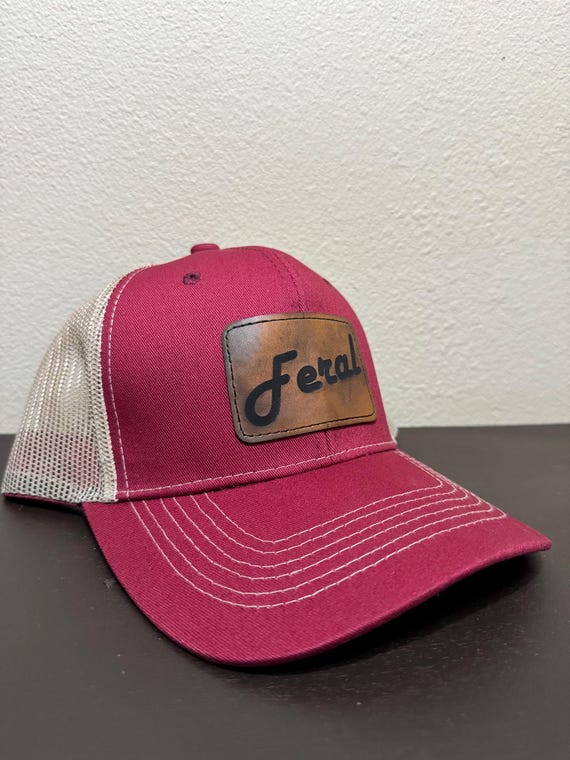 FERAL Black and Pink Trucker Hat Feral Girl Summer Trucker Hat - Etsy main image 3
