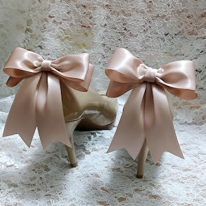 Pinzas para zapatos con lazo, pinzas para zapatos de boda, pinzas para zapatos con lazo de satén, pinzas para lazos individuales, pinzas para zapatos de satén blanco, joyas para zapatos, pinzas para zapatos de novia
