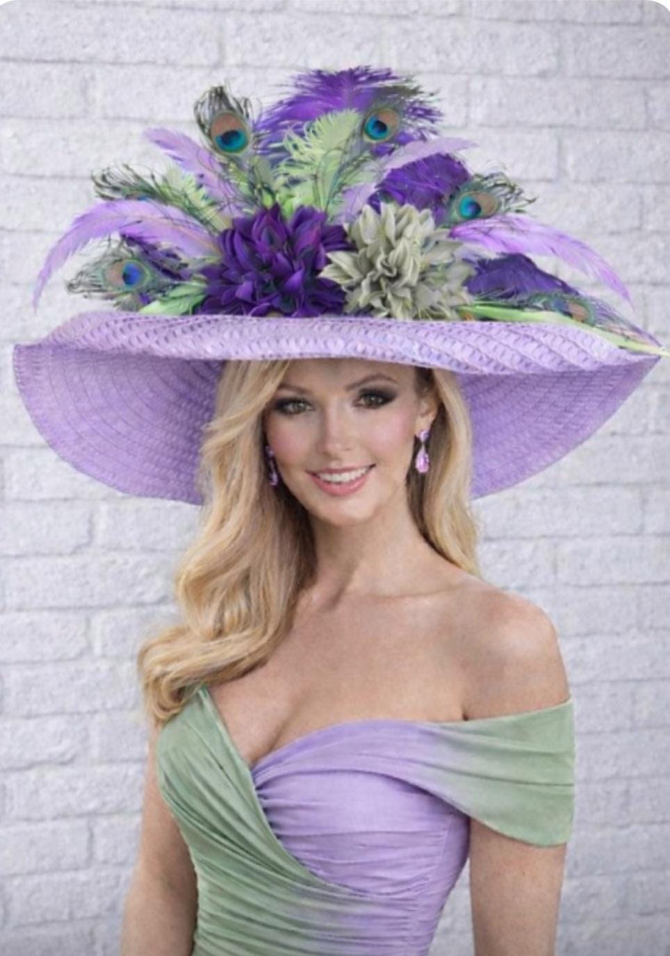Purple and Green Fascinator - Etsy display picture 1