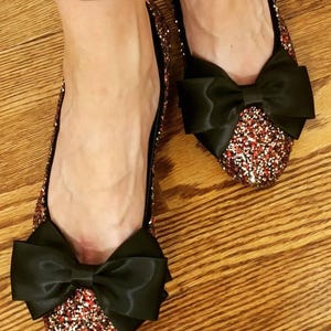Black Satin Bow Shoe Clips,  Wedding Shoe Clips,  Bows for Shoes, heels, pumps, flats, sandals, Fancy Shoe Clips,  Bridal Shoe Clips