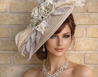 Vintage Feather Tilt Hat With Veil, 1940s-50s Hat, Vintage  display picture 2