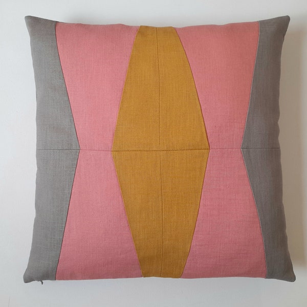 Mid-century style cushion cover, modernist home-wares, house-warming gift, colourful throw pillow
