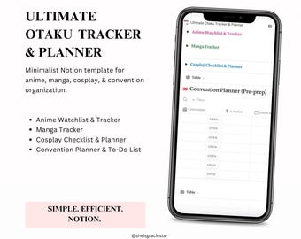 Otaku Notion Template – Anime, Manga, Cosplay Planner (Digital Download)