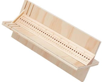 Wooden Bookbinding Punching Cradle – 9 Inch Pine Tool for DIY Journals, Notebooks, Planners