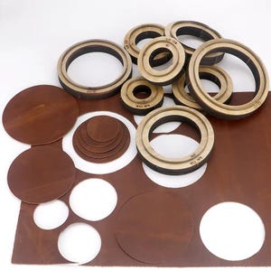 Round Leather Hole Punch Die, High Carbon Steel Circle Cutter Tool (5-12cm)