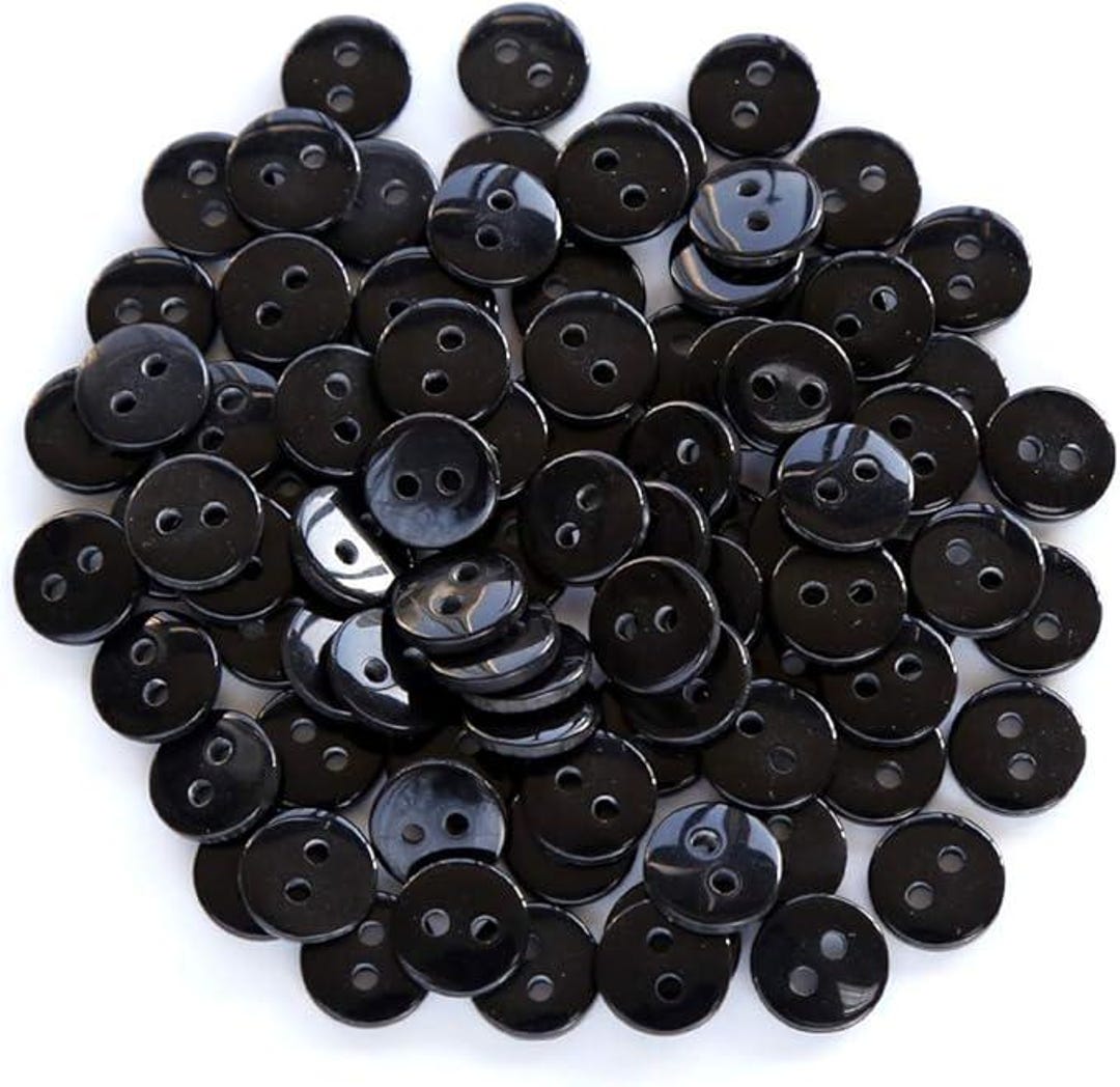11/32 Inch (9mm) Very Small Button Tiny Size Sewing Flatback Resin ...