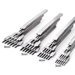 3 MM diamant lädermejselstans 1 2 4 stifts stygnverktygssats