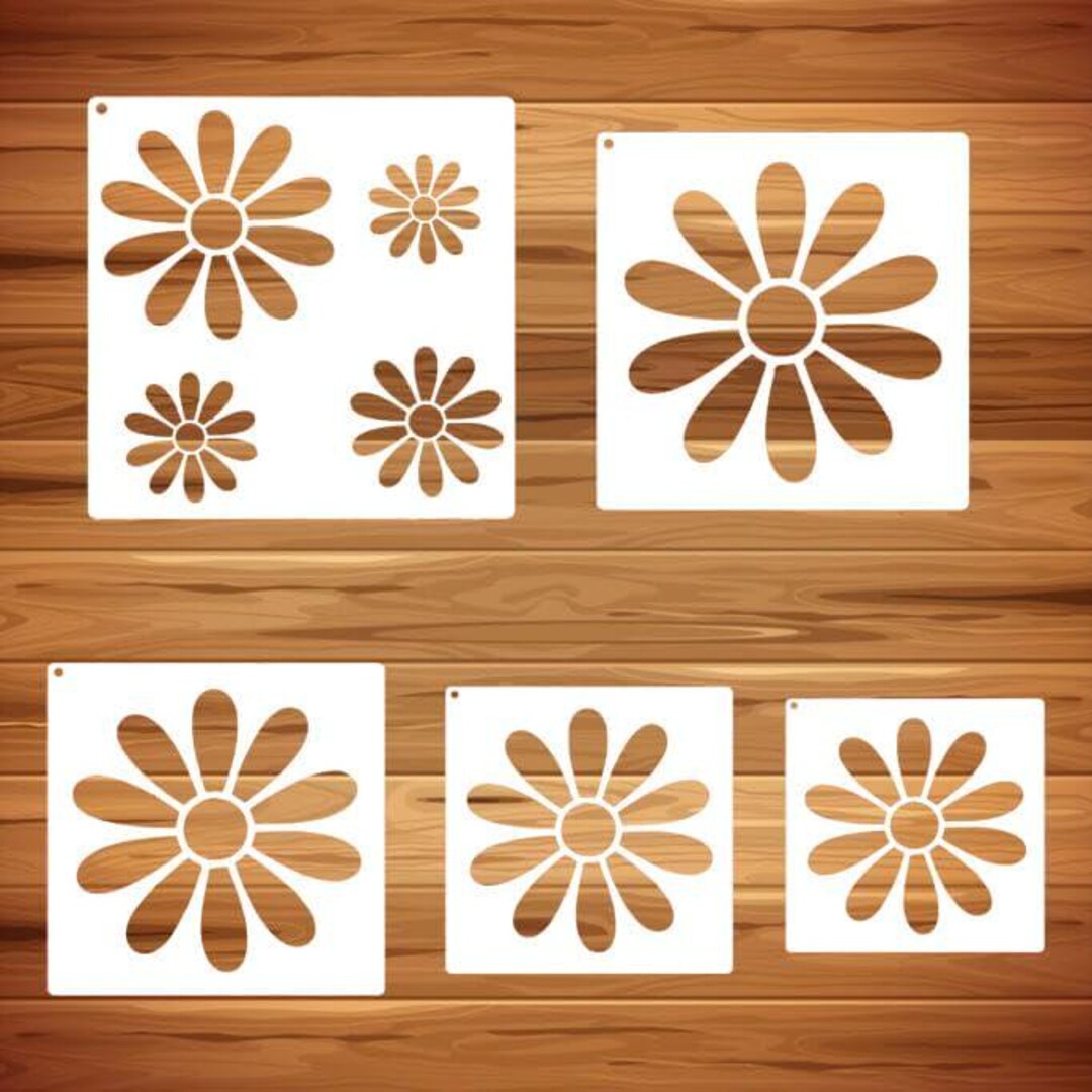 Floral Daisy Stencils Flower Stencil for Painting on Wood - Etsy