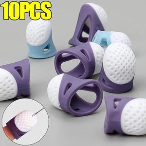 Silicone Finger Thimbles for Sewing, Anti-Slip Craft Tools (10 Pieces)