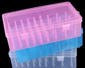 Transparente Nähgarn Aufbewahrungsbox 42 Garnrollen Organizer Fall