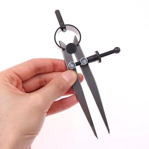 Leather Wing Divider Line Marking Gauge Adjustable Compass Tool for Leather Craft Pattern Scribing