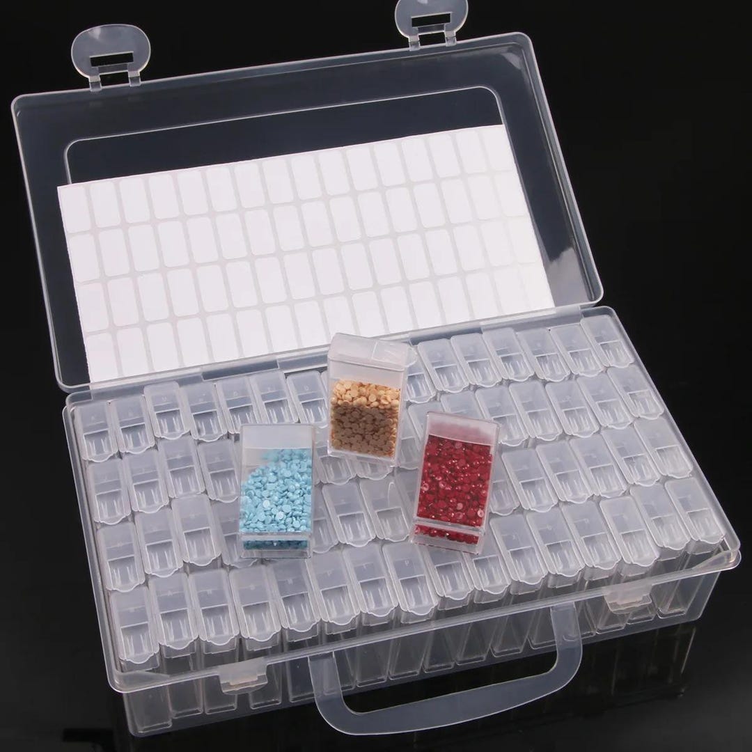 5D Diamond Painting Storage Box Organizer – Bead Drill Container Case ...
