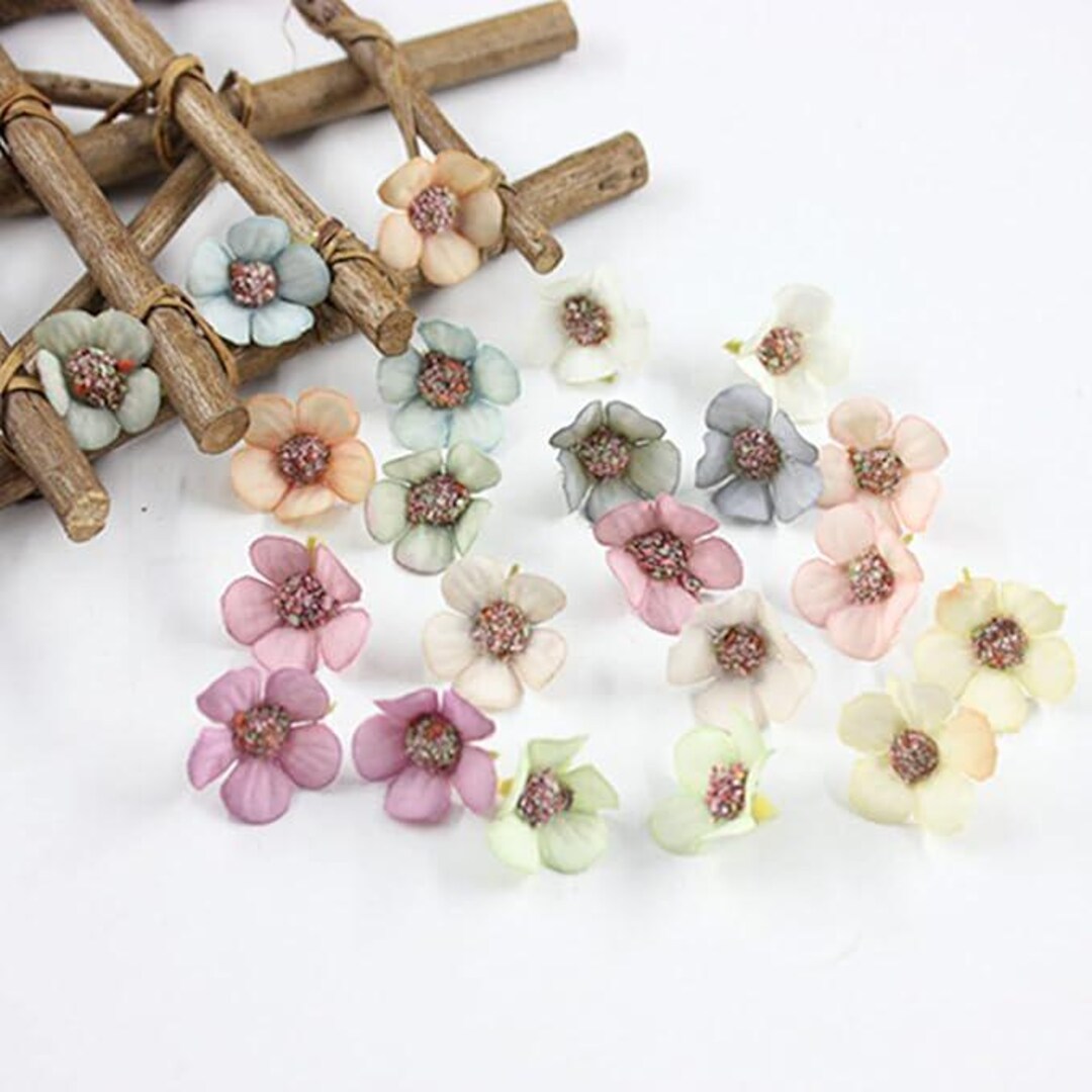 50 Pieces Artificial Daisy Flower Heads Wedding Silk Flower Head DIY ...