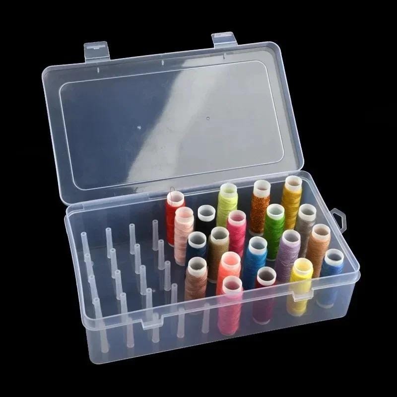 Transparent Sewing Thread Storage Box 42 Spool Organizer Case - Etsy