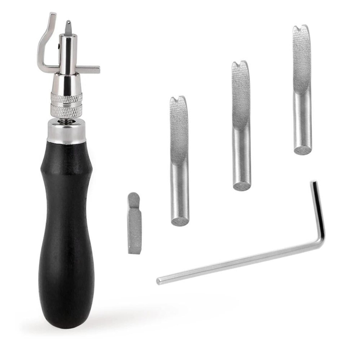 Groover Tools Set 7-in-1 Leather Stitching Groover Tool Set Adjustable Edge Beveler ...
