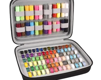 63-Slot Bobbin Holder Case, Thread Organizer Box