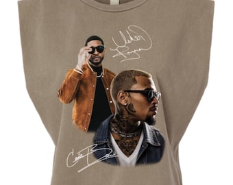 Koszulka damska Chris Brown × Usher Tribute Concert Muscle Tank o kroju boxy (damska)