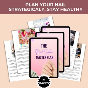 The Nail Salon Master Plan Ebook | 31-Page Business Guide for Nail Techs | Launch, Grow, Stay Healthy | Digital Download Strategy