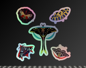 Stickers papillons holographiques