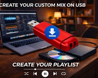 Mixtape USB personalizzato – Mix musicale su chiavetta USB, playlist personalizzata da regalare a Spotify/Apple Music