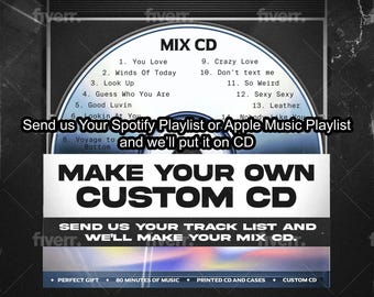 Custom CD Mixtape: Personalized Music Mix (80 Minutes) - Etsy