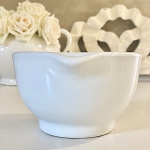 Sweet Small Antique French White Porcelain Mortar