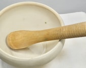 Antique French Hand Carved Wooden Medium Muddler Masher
