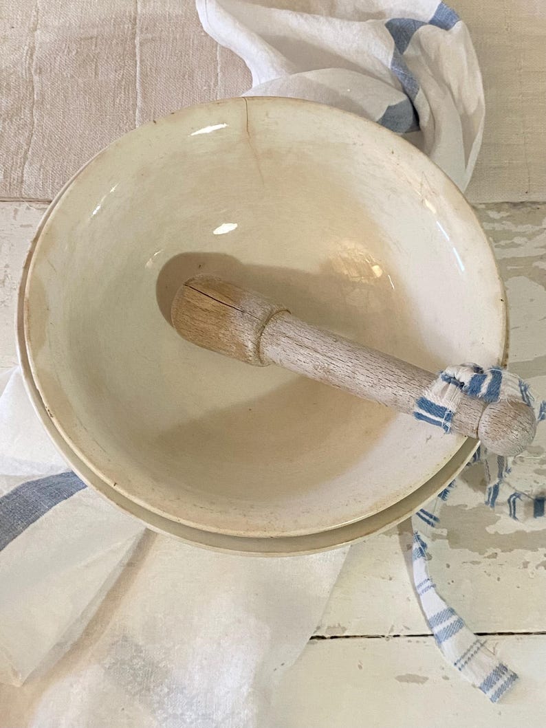 Grand bol à thé antique en porcelaine de Digoin Sarreguemines, France, teinté 27 cm image 4