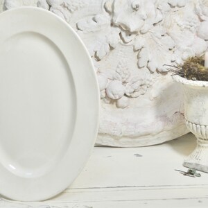 Antique French Opaque Porcelain/Ironstone Medium Oval Platter-Digion Sarreguemines