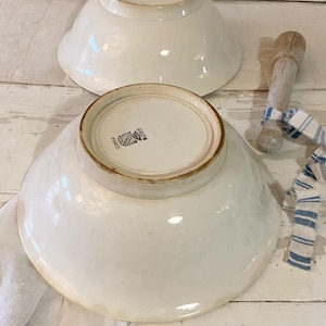 Grand bol à thé antique en porcelaine de Digoin Sarreguemines, France, teinté 27 cm image 11