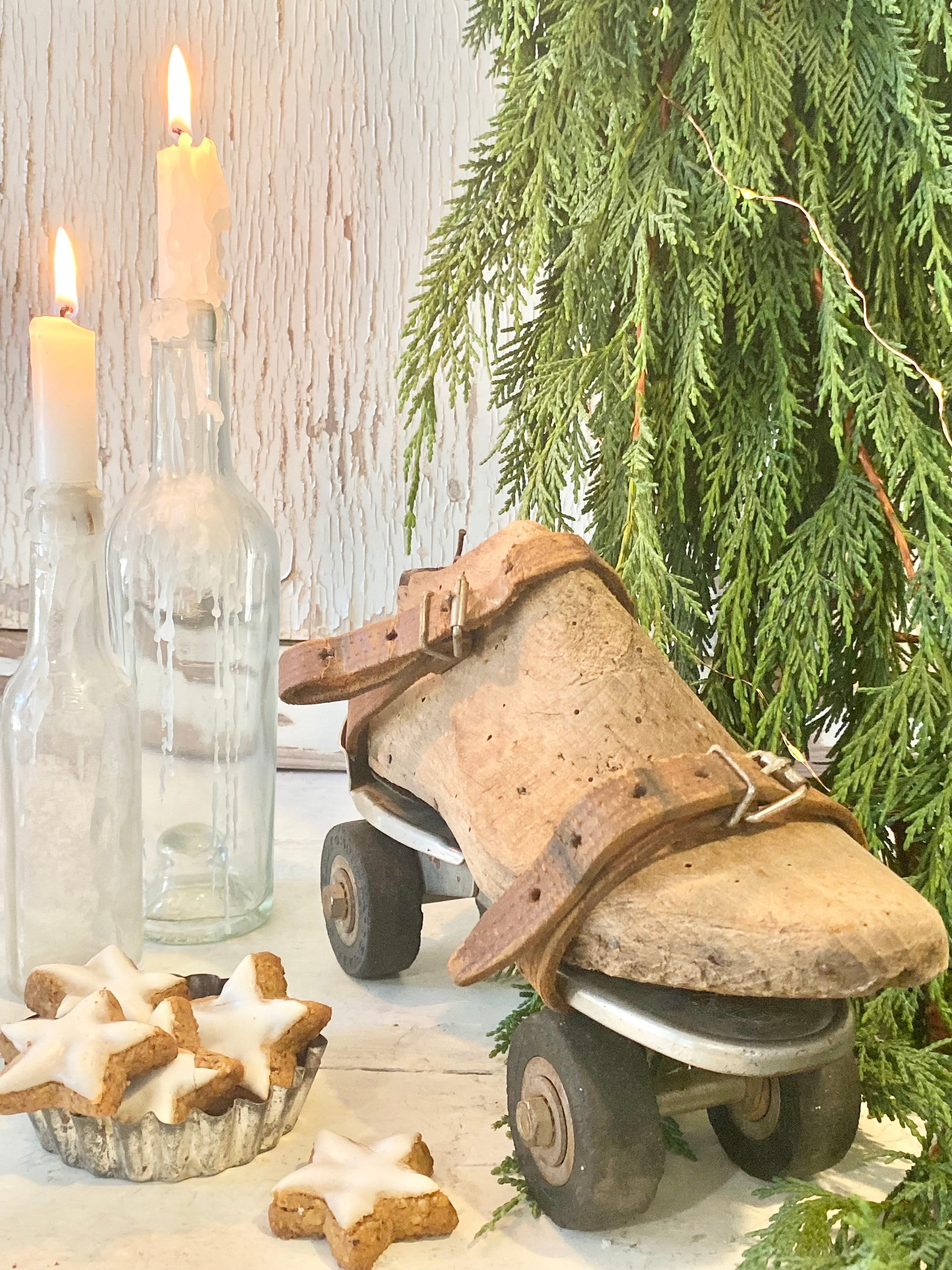 木製の靴型が付いたヴィンテージのフランス製ローラースケート - Etsy 日本