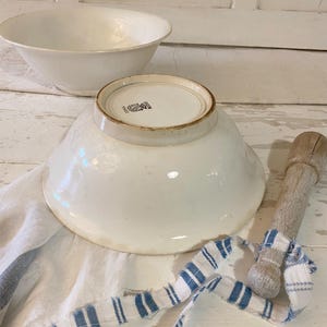 Grand bol à thé antique en porcelaine de Digoin Sarreguemines, France, teinté 27 cm image 12