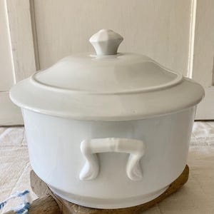 Vintage French Large White APILCO Porcelain Tureen