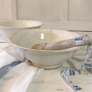 Grand bol à thé antique en porcelaine de Digoin Sarreguemines, France, teinté 27 cm image 1