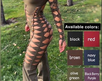 Siren Goddess Slit Weave Flare Bell Bottom Jumpsuit