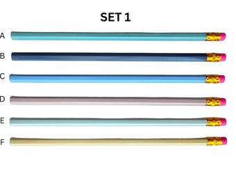 Mix and Match 5 set Custom Personalized Hot Foil Stamped HB #2 Pencils