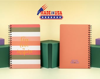Softcover Spiral Notebook – Durable Cover, Rounded Corners 90gsm paper 150 pages